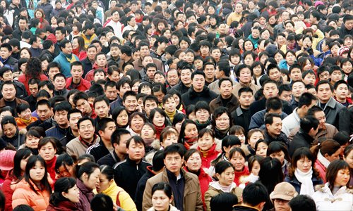 Chinese Crowd during Holidays